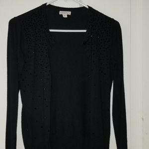 ☆3/$20☆ Black Merona Cardigan w/ Embellishments